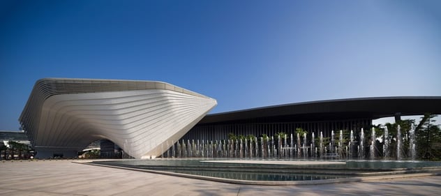 Picture of the world-class Expo Center in Zhuhai, Peoples Republic of China