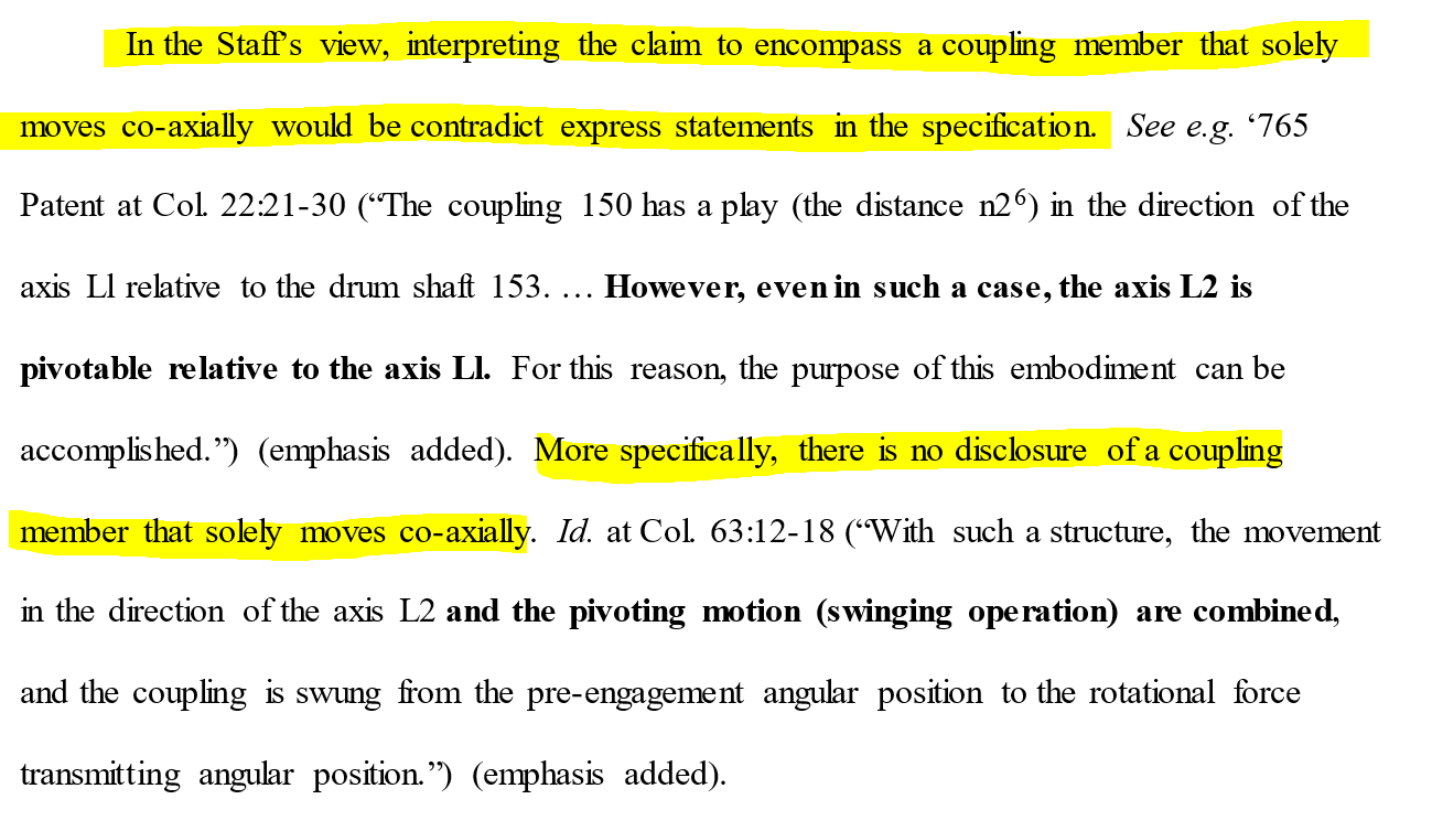 Extract from Staffs Brief ITC 1106 P25 072719